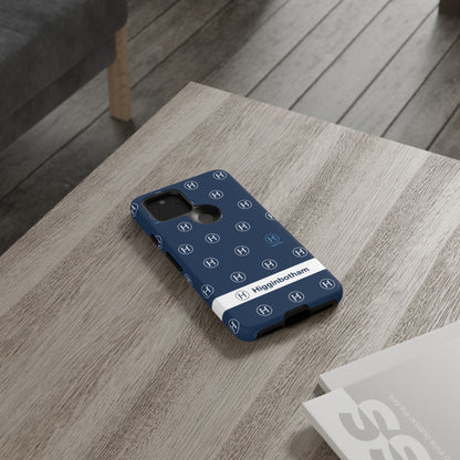Navy Monogram Tough Phone Case — Shielded Slim Protective Cover