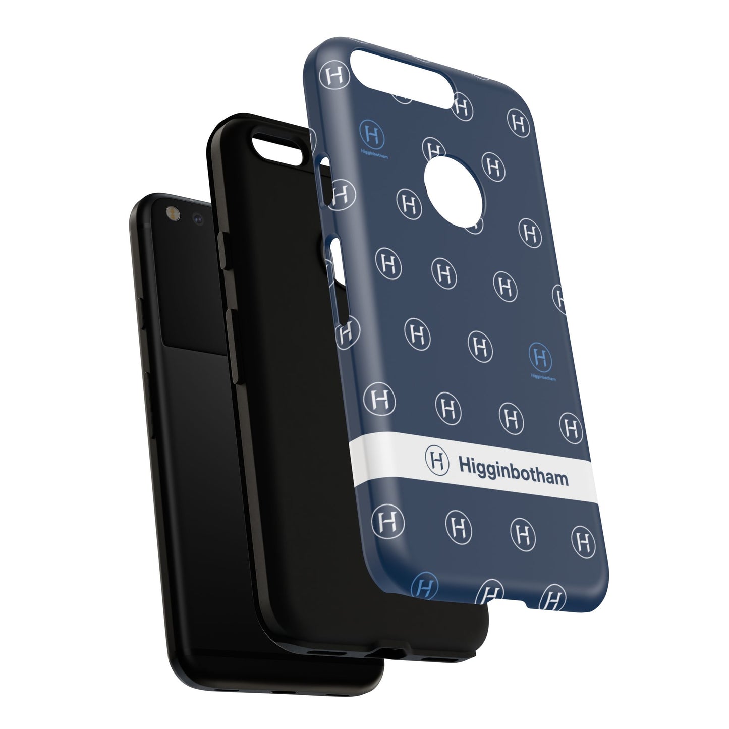 Navy Monogram Tough Phone Case — Shielded Slim Protective Cover