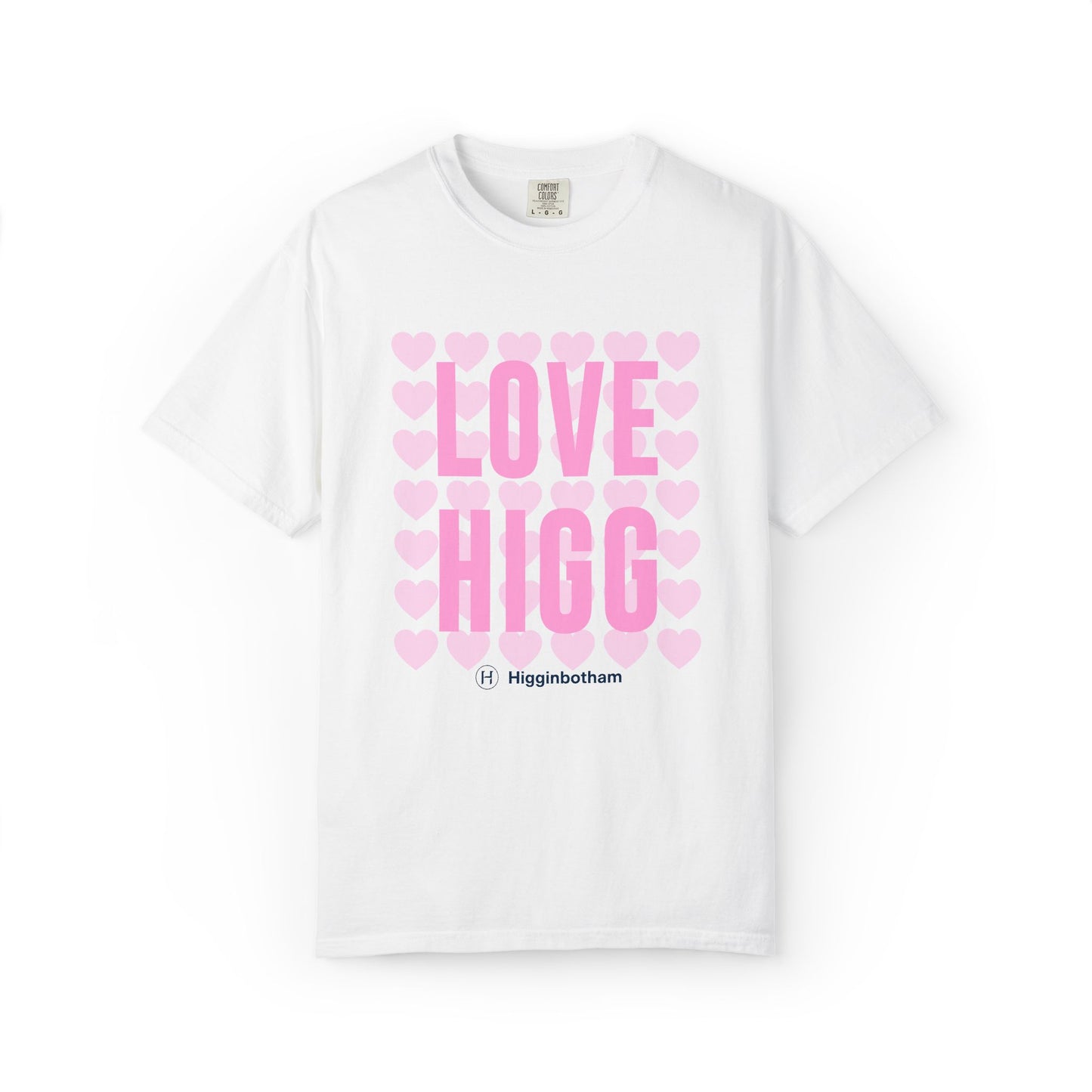 Love Higg T-Shirt — Pink Heart Graphic Tee