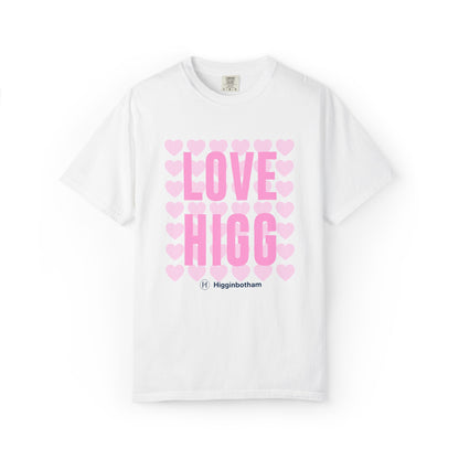 Love Higg T-Shirt — Pink Heart Graphic Tee