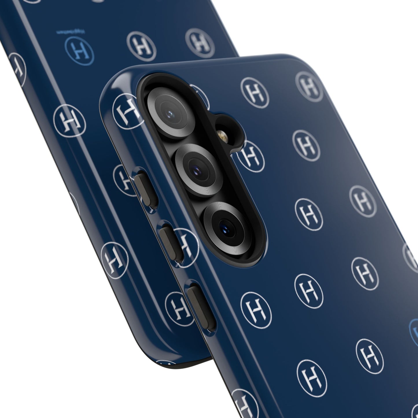 Navy Monogram Tough Phone Case — Shielded Slim Protective Cover
