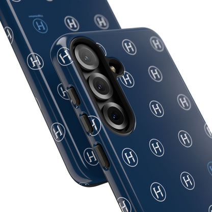 Navy Monogram Tough Phone Case — Shielded Slim Protective Cover