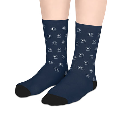 Navy Sublimated Mid-Length Socks