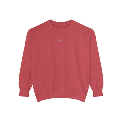 Comfort Colors Sweatshirt — Garment-Dyed Crewneck with Embroidery