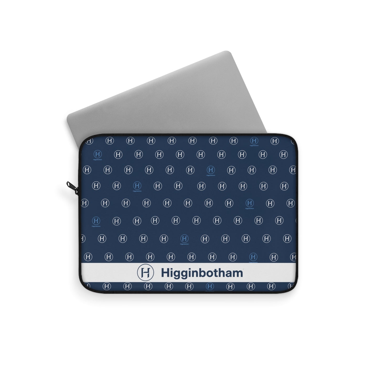 Monogrammed Navy Pattern Laptop Sleeve