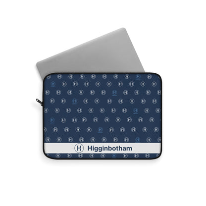 Monogrammed Navy Pattern Laptop Sleeve