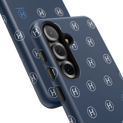 Navy Monogram Tough Phone Case — Shielded Slim Protective Cover