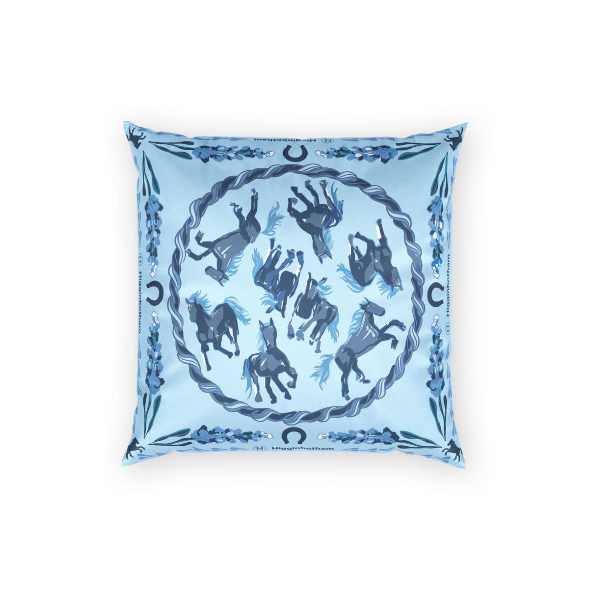 Western Print Velvet Pillow
