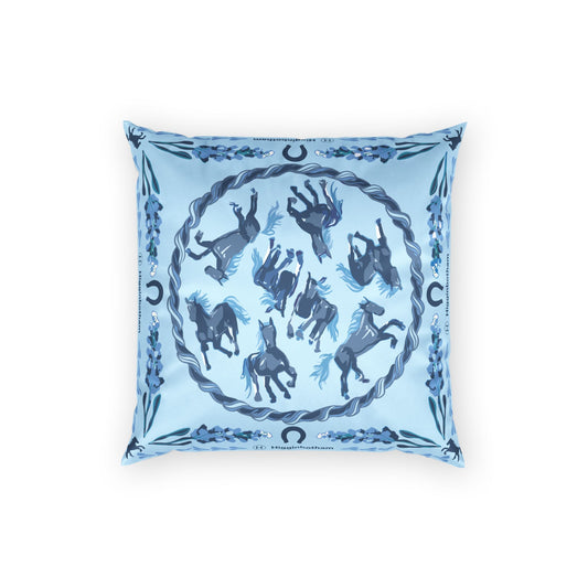 Western Print Velvet Pillow