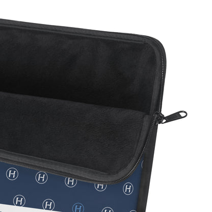 Monogrammed Navy Pattern Laptop Sleeve