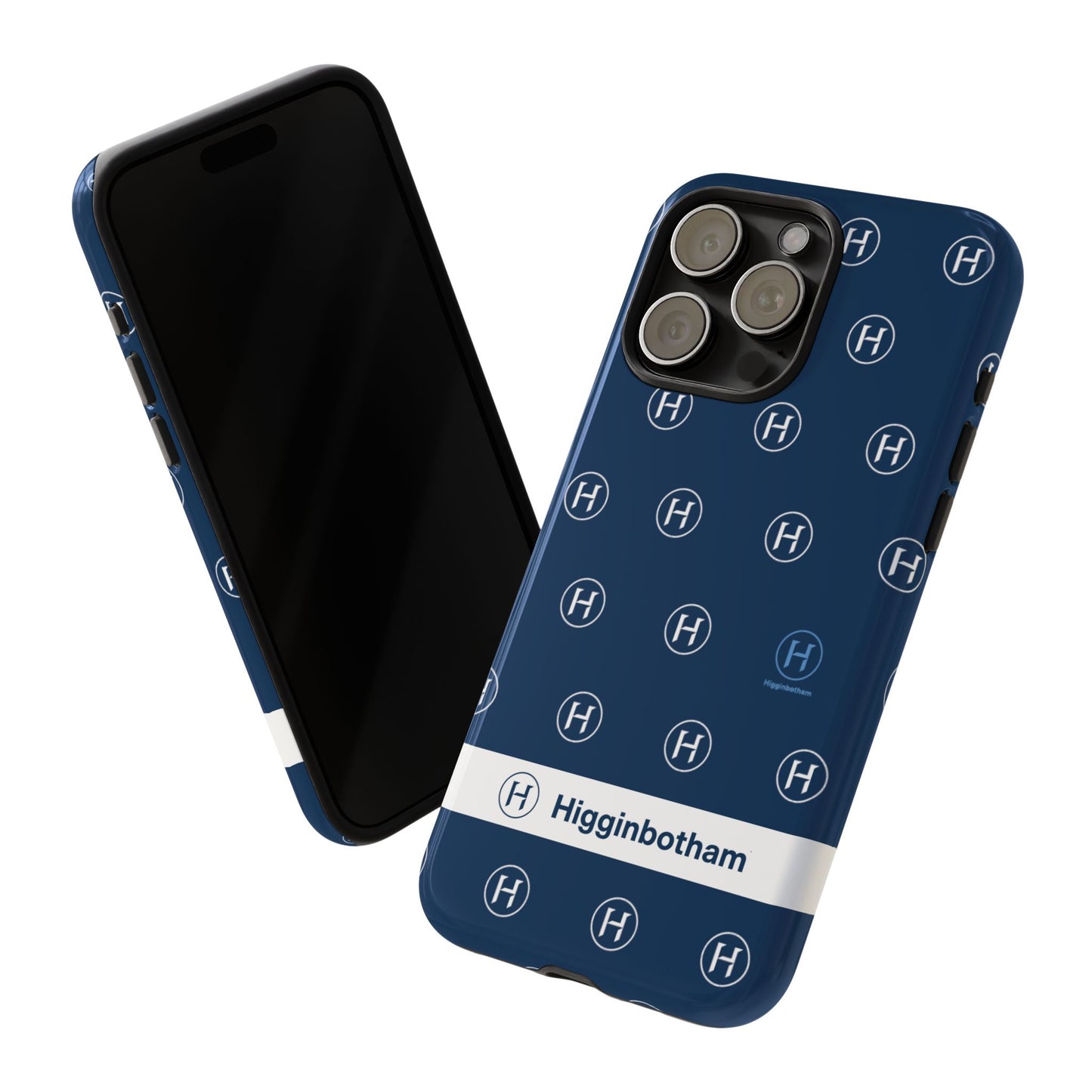 Navy Monogram Tough Phone Case — Shielded Slim Protective Cover