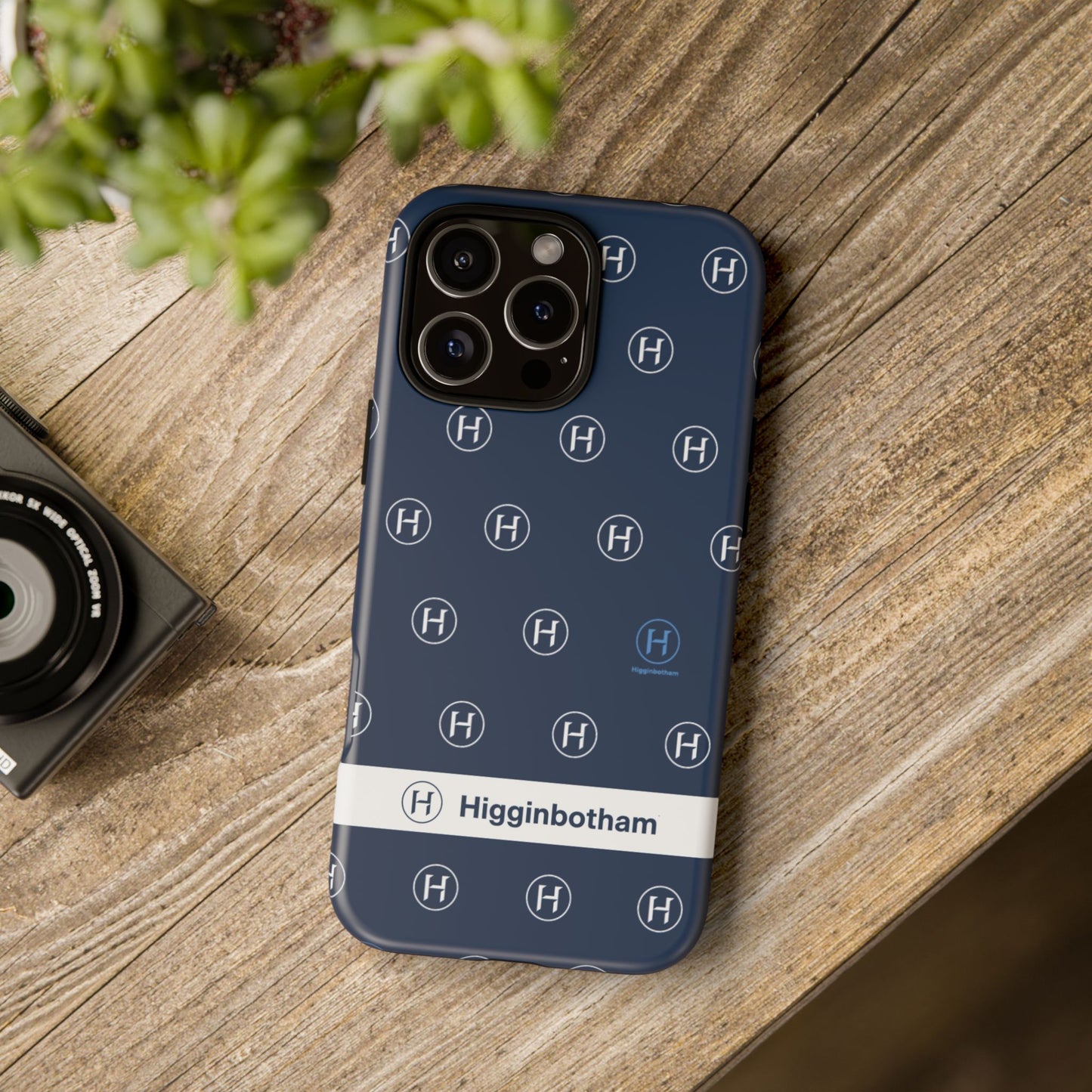 Navy Monogram Tough Phone Case — Shielded Slim Protective Cover