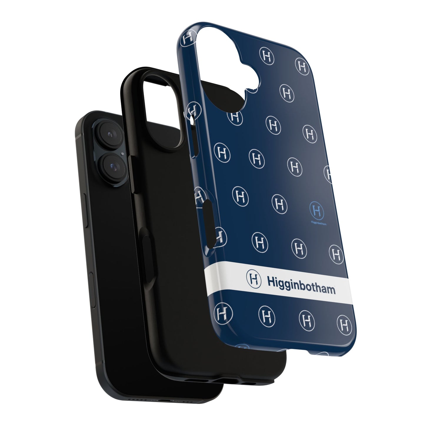 Navy Monogram Tough Phone Case — Shielded Slim Protective Cover