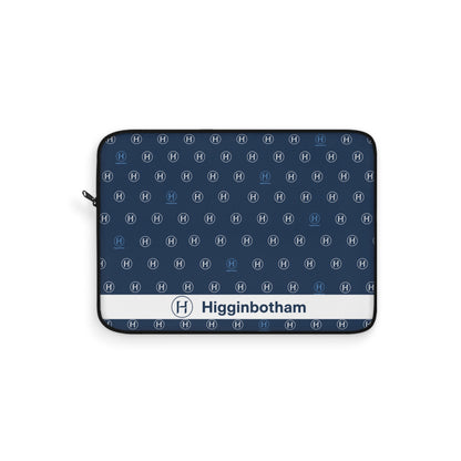 Monogrammed Navy Pattern Laptop Sleeve