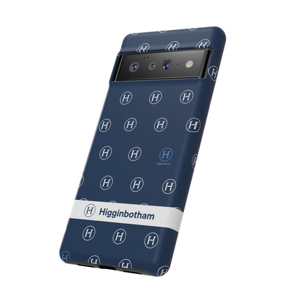 Navy Monogram Tough Phone Case — Shielded Slim Protective Cover