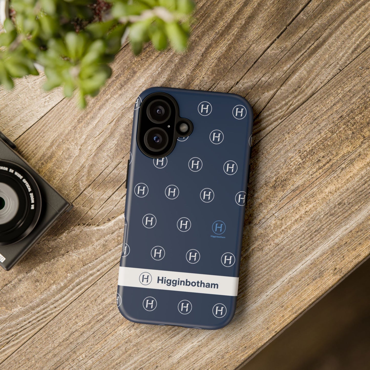 Navy Monogram Tough Phone Case — Shielded Slim Protective Cover