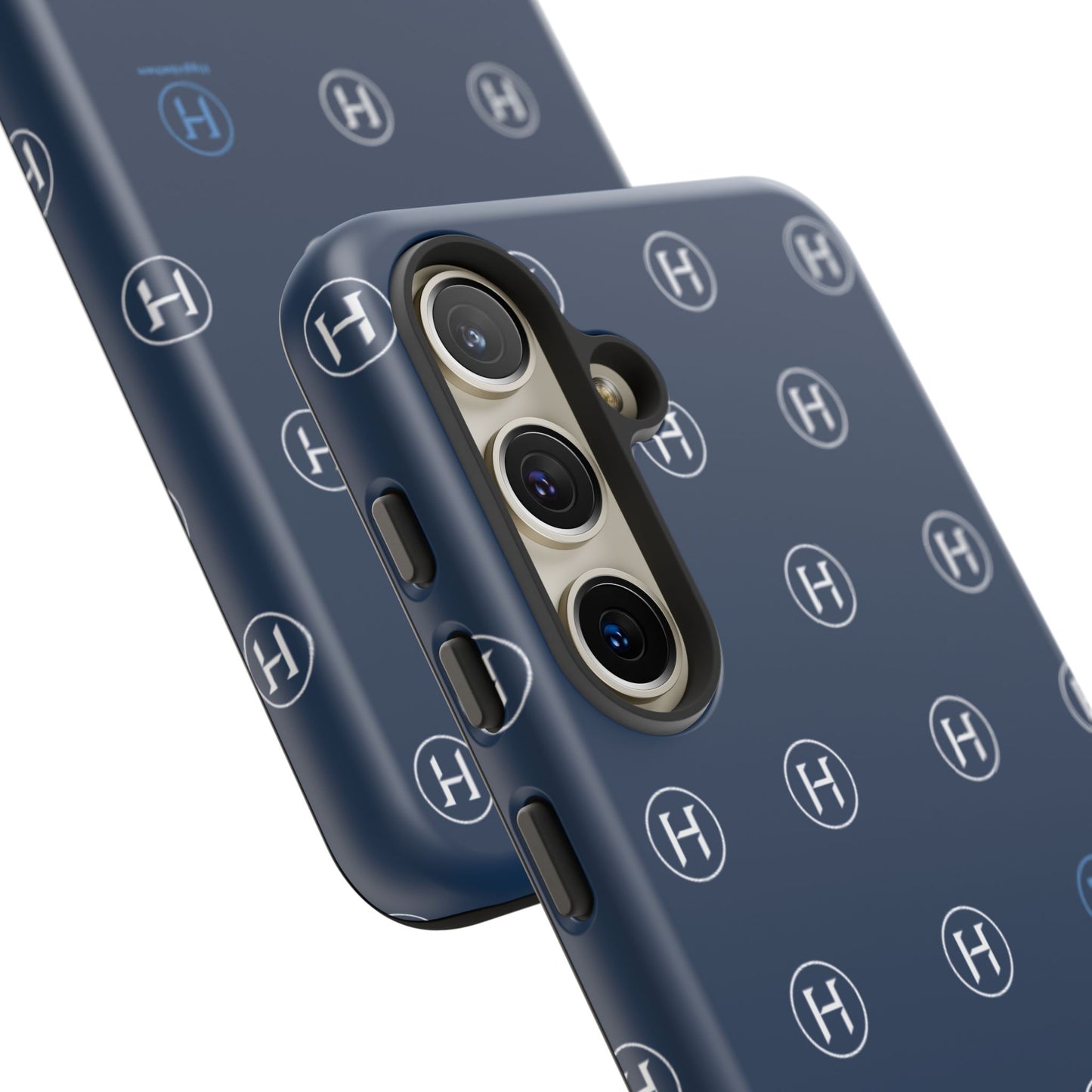 Navy Monogram Tough Phone Case — Shielded Slim Protective Cover