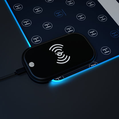 LED Wireless Charging Gaming Mouse Pad — RGB Desk Mat with Qi Charger