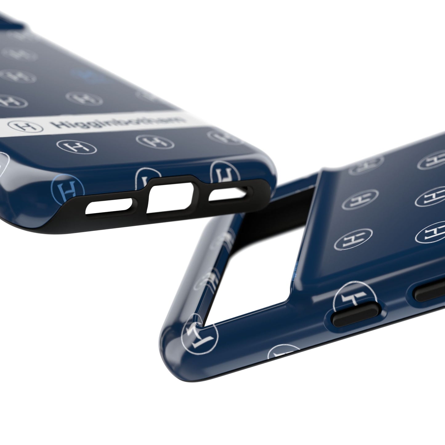 Navy Monogram Tough Phone Case — Shielded Slim Protective Cover
