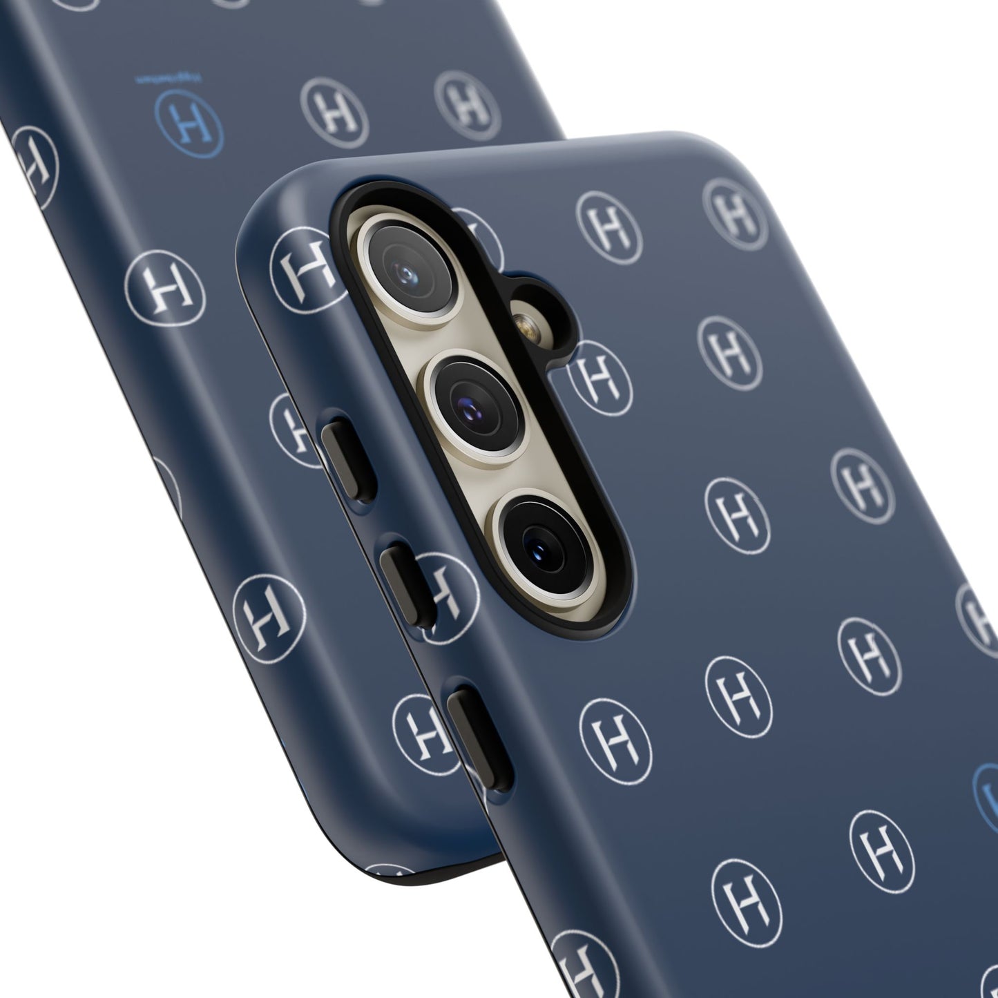 Navy Monogram Tough Phone Case — Shielded Slim Protective Cover
