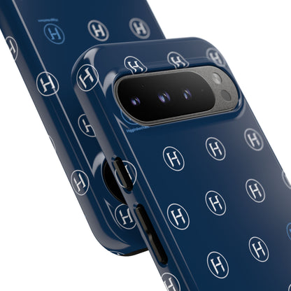 Navy Monogram Tough Phone Case — Shielded Slim Protective Cover