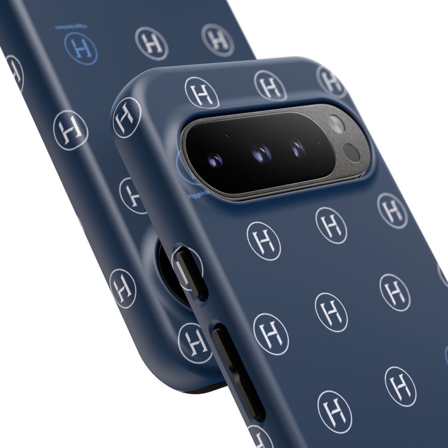 Navy Monogram Tough Phone Case — Shielded Slim Protective Cover