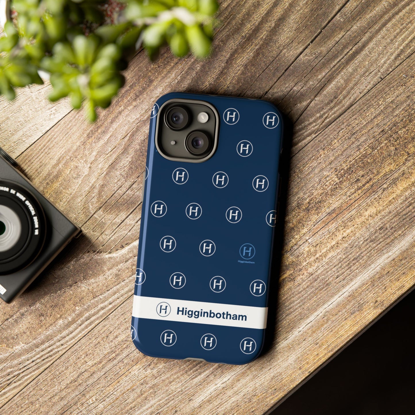 Navy Monogram Tough Phone Case — Shielded Slim Protective Cover