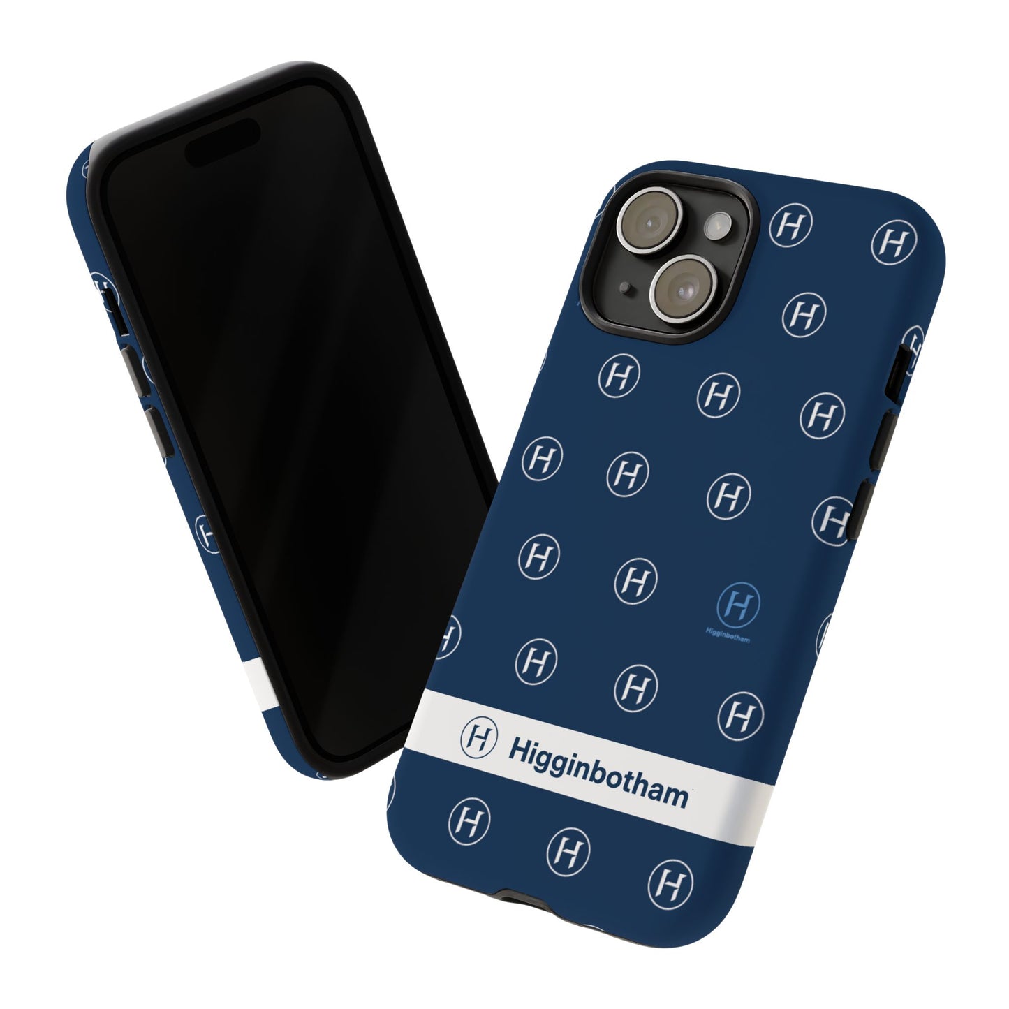Navy Monogram Tough Phone Case — Shielded Slim Protective Cover
