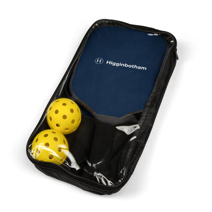 Pickleball Paddle Set — Custom Navy Pickleball Kit with Balls (Higginbotham Design)