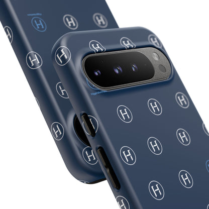 Navy Monogram Tough Phone Case — Shielded Slim Protective Cover