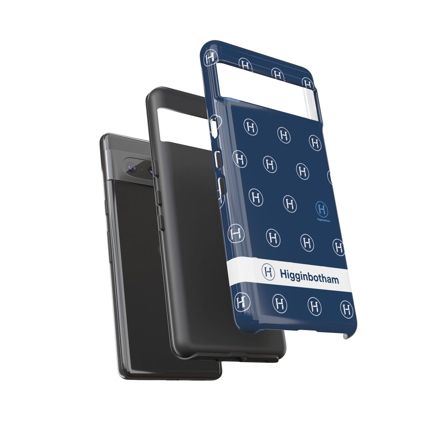 Navy Monogram Tough Phone Case — Shielded Slim Protective Cover