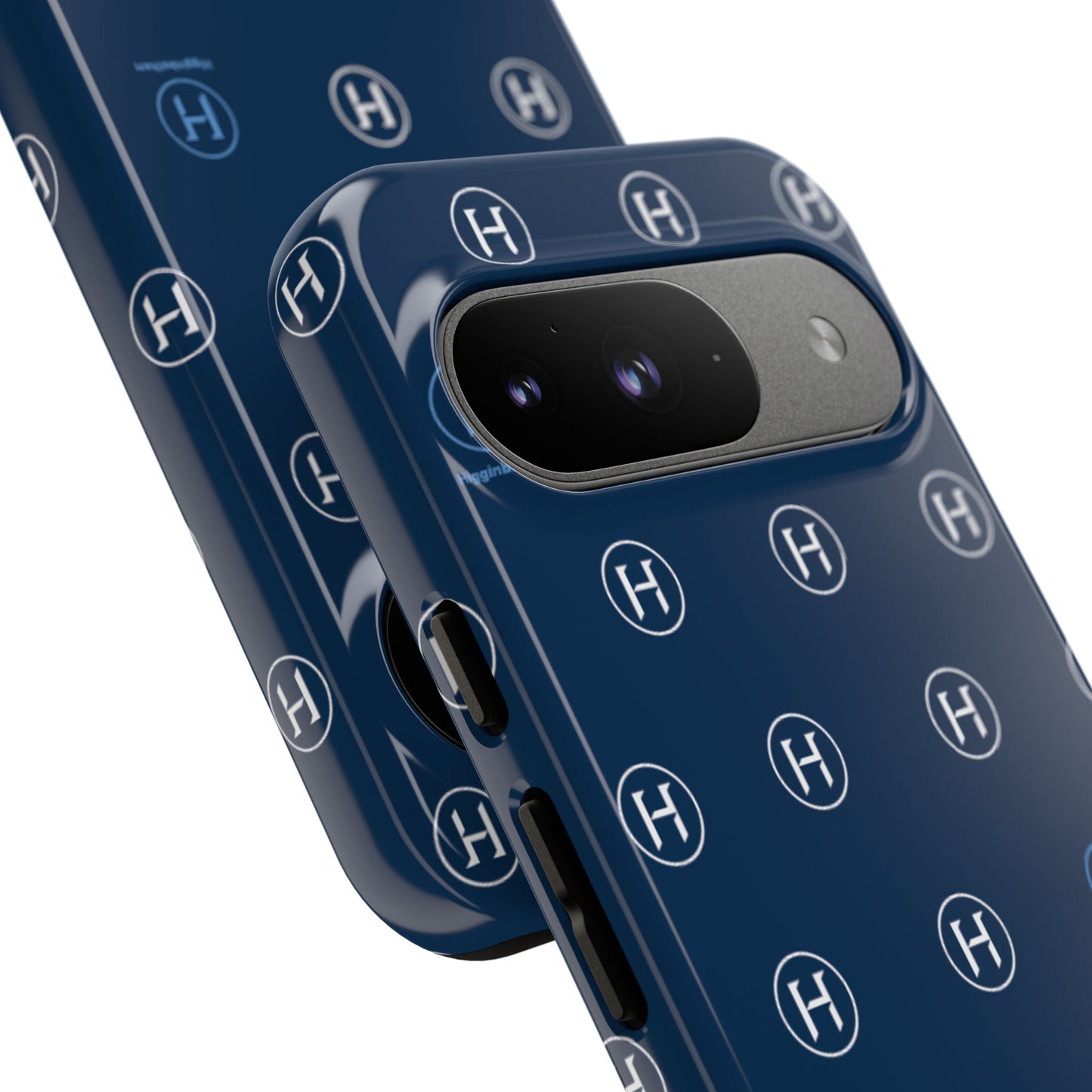 Navy Monogram Tough Phone Case — Shielded Slim Protective Cover