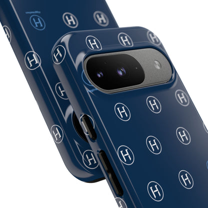 Navy Monogram Tough Phone Case — Shielded Slim Protective Cover