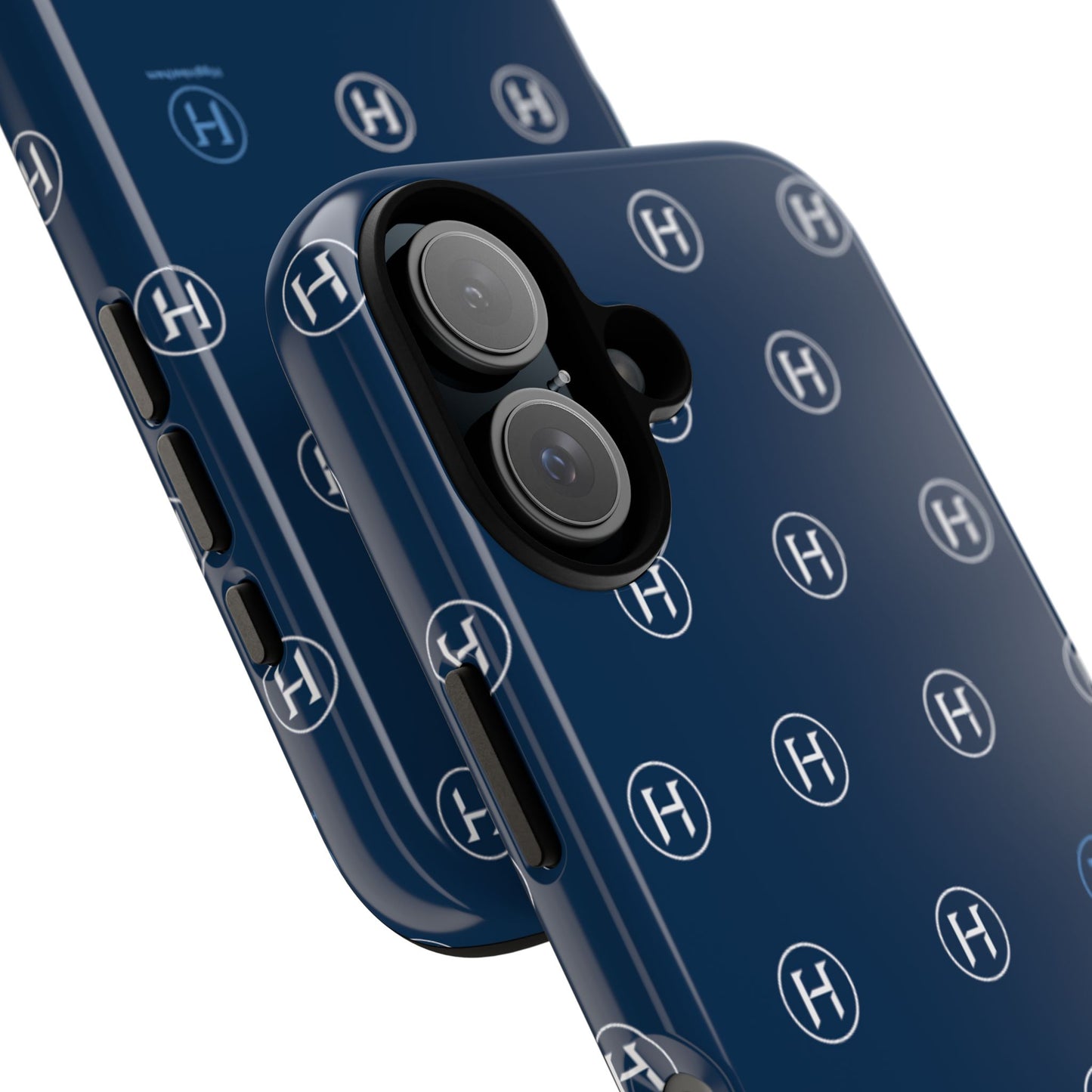 Navy Monogram Tough Phone Case — Shielded Slim Protective Cover