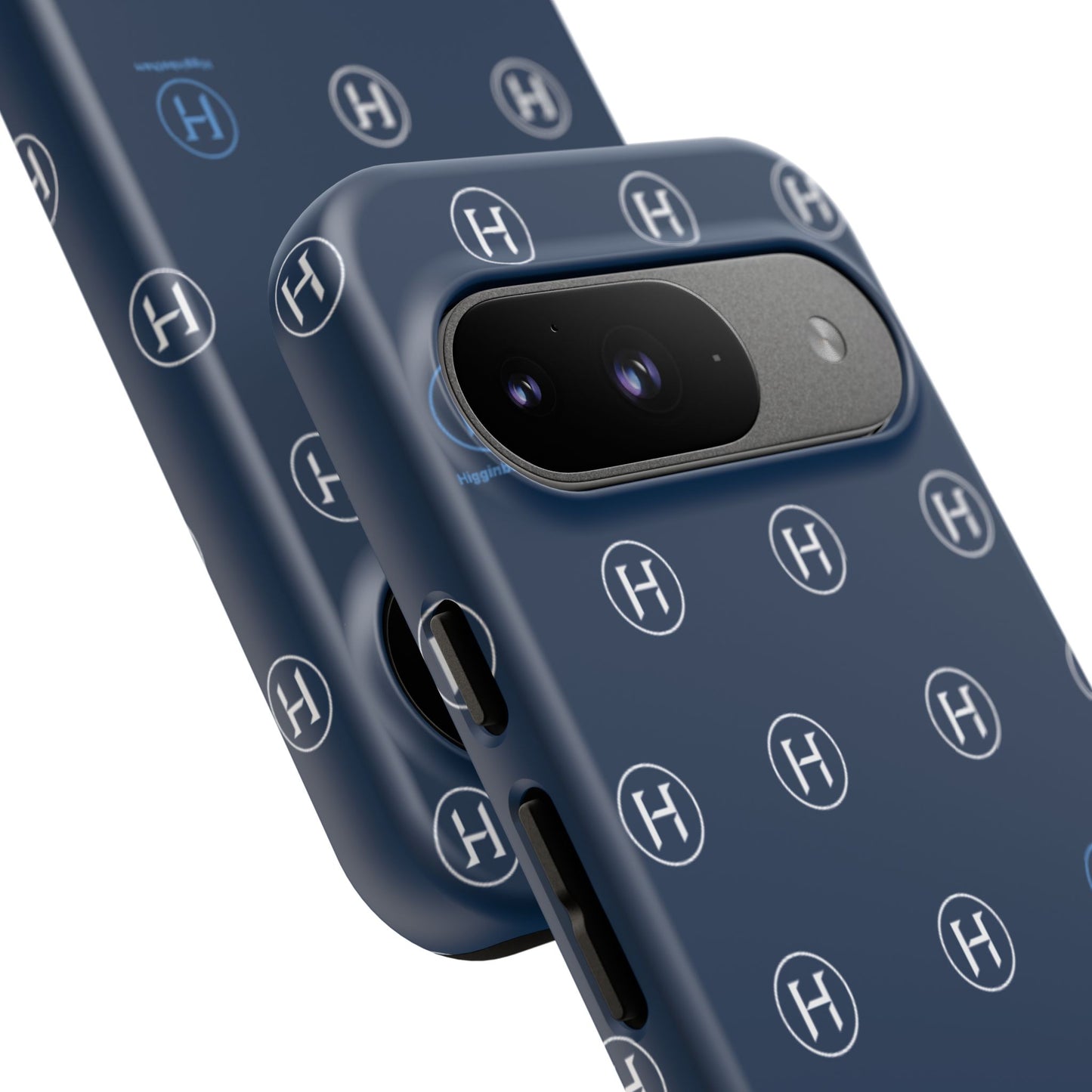 Navy Monogram Tough Phone Case — Shielded Slim Protective Cover