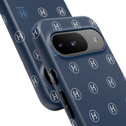 Navy Monogram Tough Phone Case — Shielded Slim Protective Cover