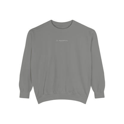 Comfort Colors Sweatshirt — Garment-Dyed Crewneck with Embroidery