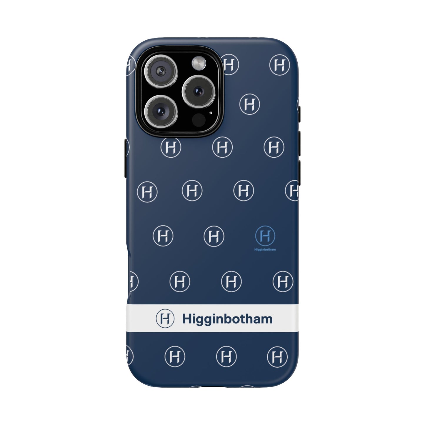 Navy Monogram Tough Phone Case — Shielded Slim Protective Cover