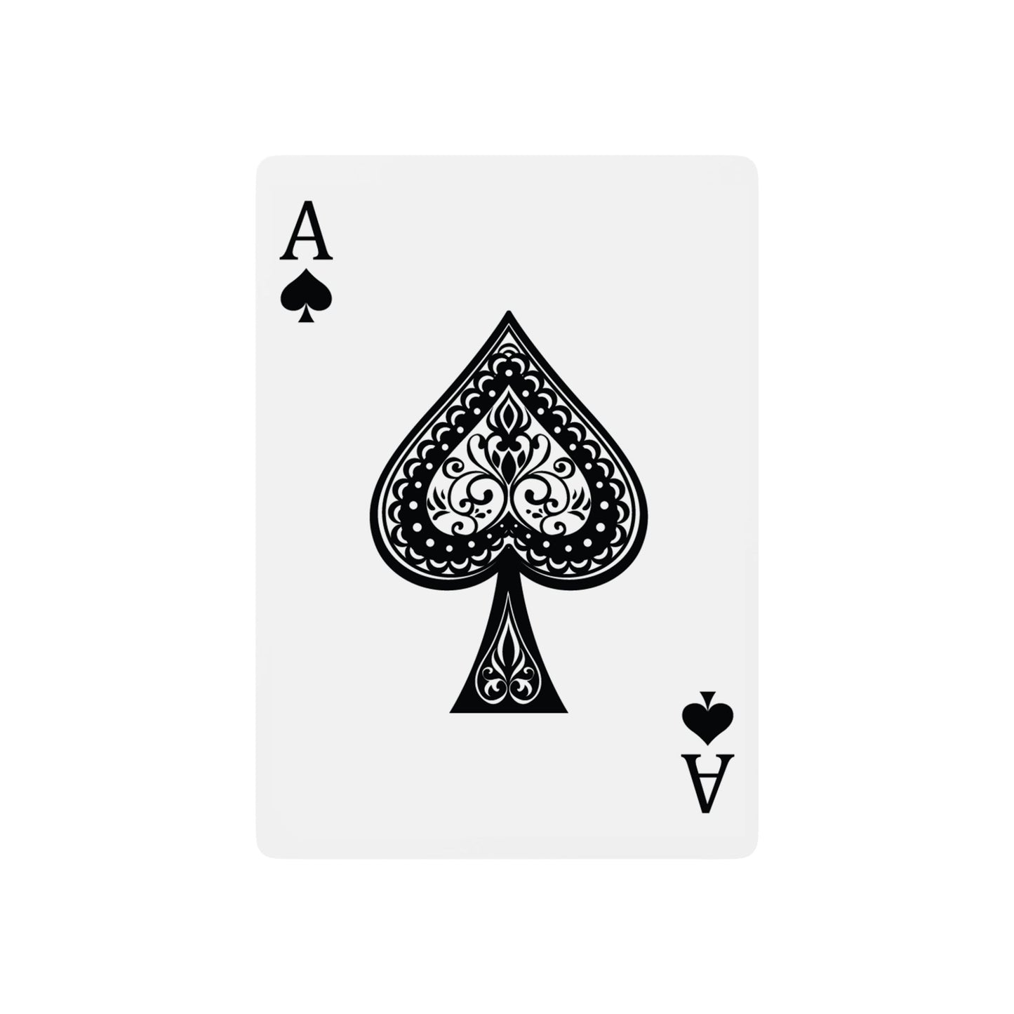 Classic Ace Spade Poker Playing Cards – Navy Monogram Back