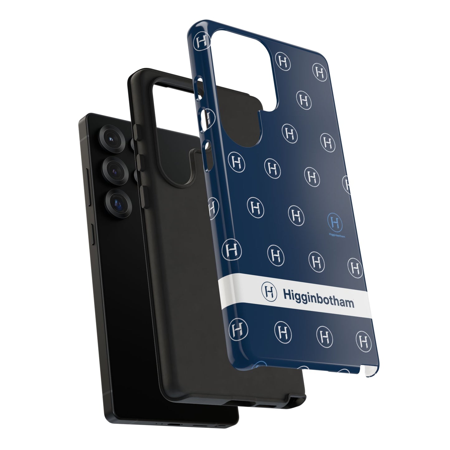 Navy Monogram Tough Phone Case — Shielded Slim Protective Cover