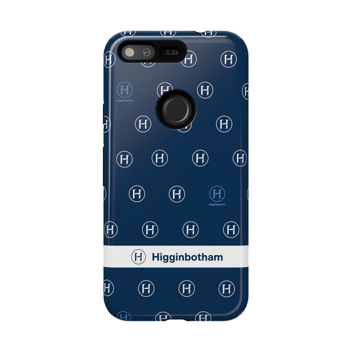 Navy Monogram Tough Phone Case — Shielded Slim Protective Cover