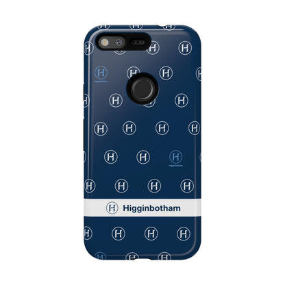 Navy Monogram Tough Phone Case — Shielded Slim Protective Cover