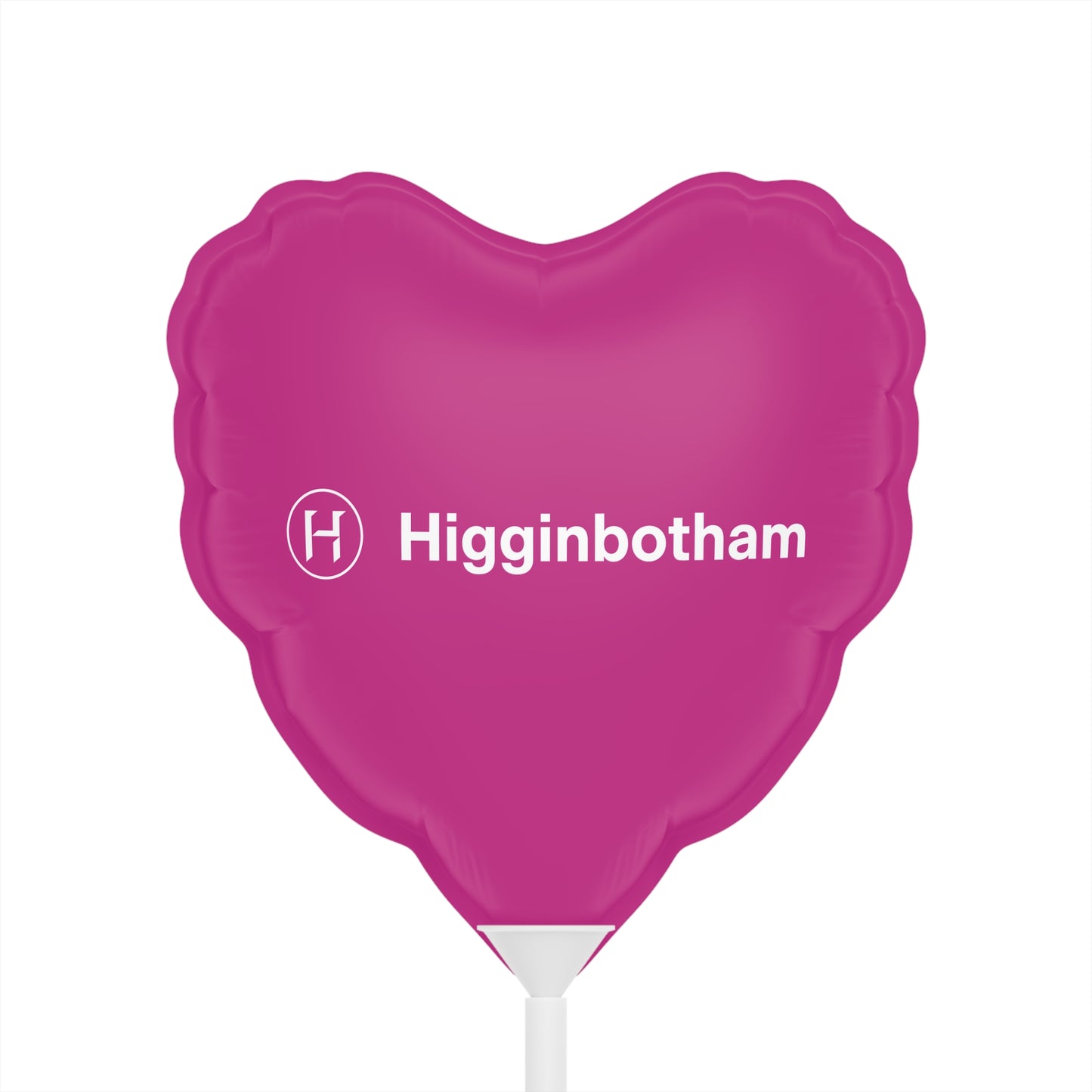 6" Heart & Round Foil Balloons — Custom Logo Party Balloons (Magenta)