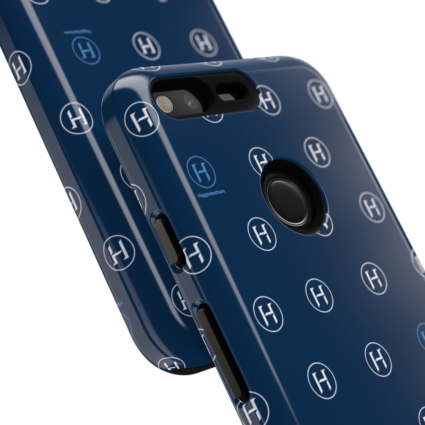 Navy Monogram Tough Phone Case — Shielded Slim Protective Cover