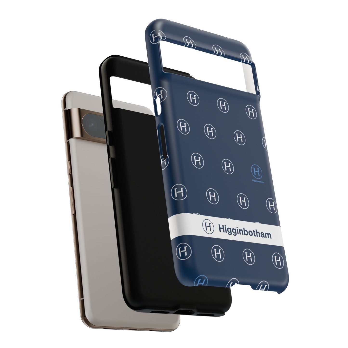 Navy Monogram Tough Phone Case — Shielded Slim Protective Cover