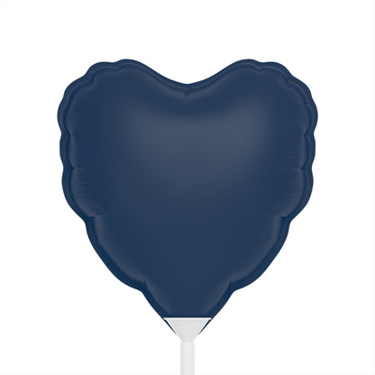 Heart-Shaped Navy Foil Balloon — Custom Logo 6" Balloon for Events & Promotions
