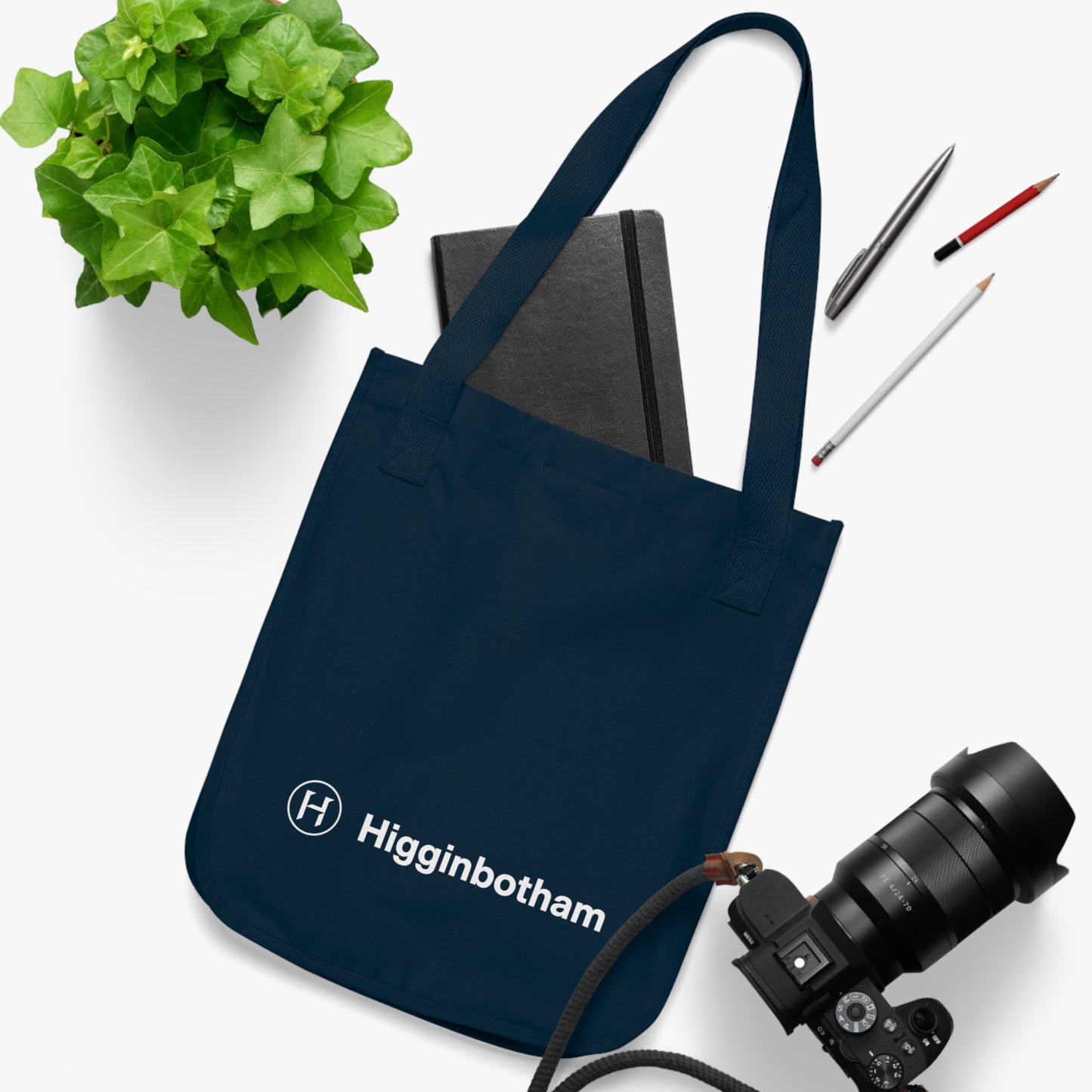 Higginbotham Branded Canvas Tote — 'Our Values' Corporate Logo Tote Bag