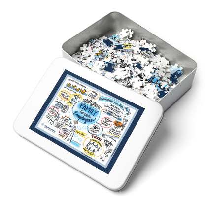 Family to Our Employees Illustrated Jigsaw Puzzle with Tin