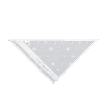 Navy Monogram H Pet Bandana — Reversible Triangle Collar Scarf for Dogs & Cats