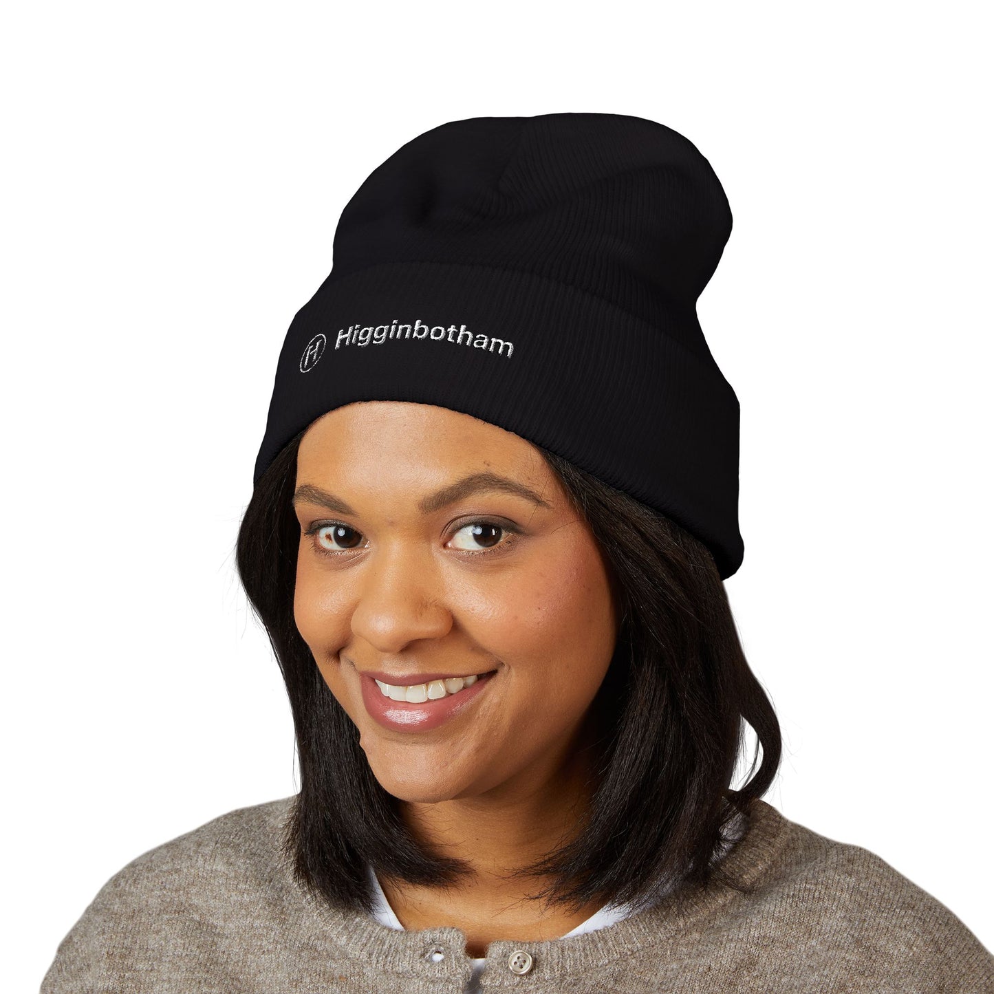 Embroidered Higginbotham Logo Cuffed Beanie